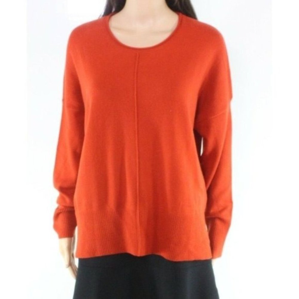 French Connection Women's Sweater Orange‎ Size Small S Pullover Crew